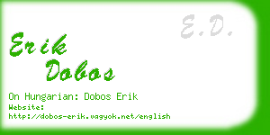 erik dobos business card